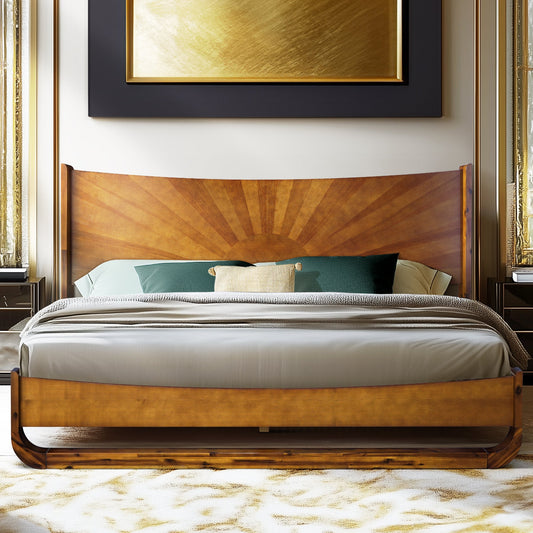 Sunset Platform Bed Frame With Headboard