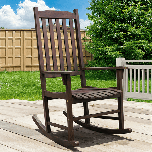 Tranquillo Oasis Wooden Rocking Chair for Patio, Porch, or Indoor Use - DH International Trading Inc.