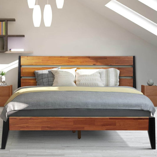 Emery Deluxe Wood Platform Bed Frame - DH International Trading Inc.