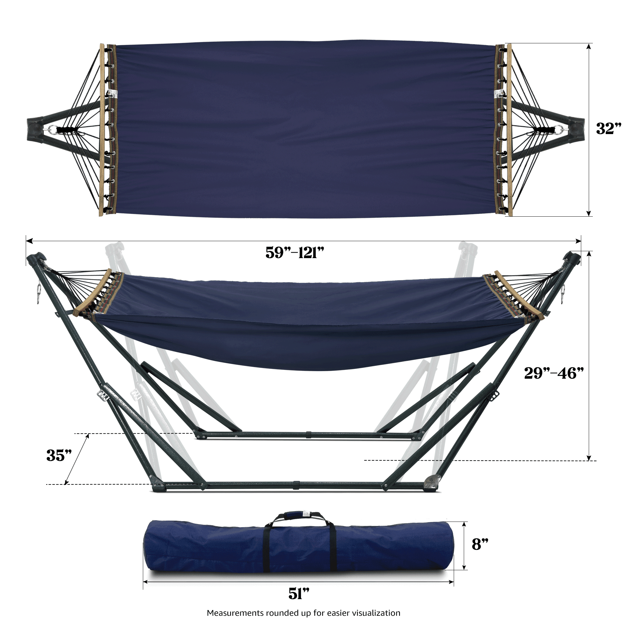 Tranquillo Universal Canvas Hammock - DH International Trading Inc. Tranquillo Universal Canvas Hammock - DH International Trading Inc.