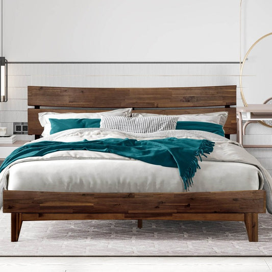 Aurora Solid Wood Bed Frame - DH International Trading Inc.