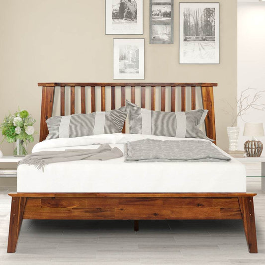 Kaylin Deluxe Wood Platform Bed Frame - DH International Trading Inc.