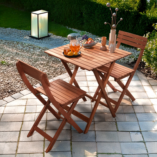 Foldable Bistro Table and Chairs Set