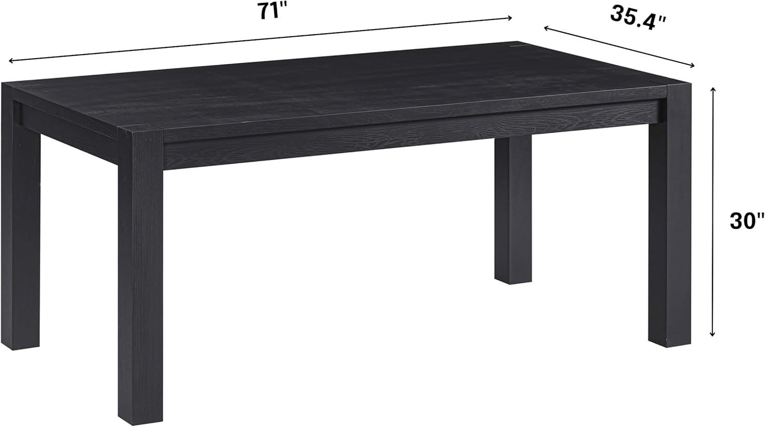 Table bloc - Noir brûlé