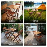 Foldable Bistro Table and Chairs Set