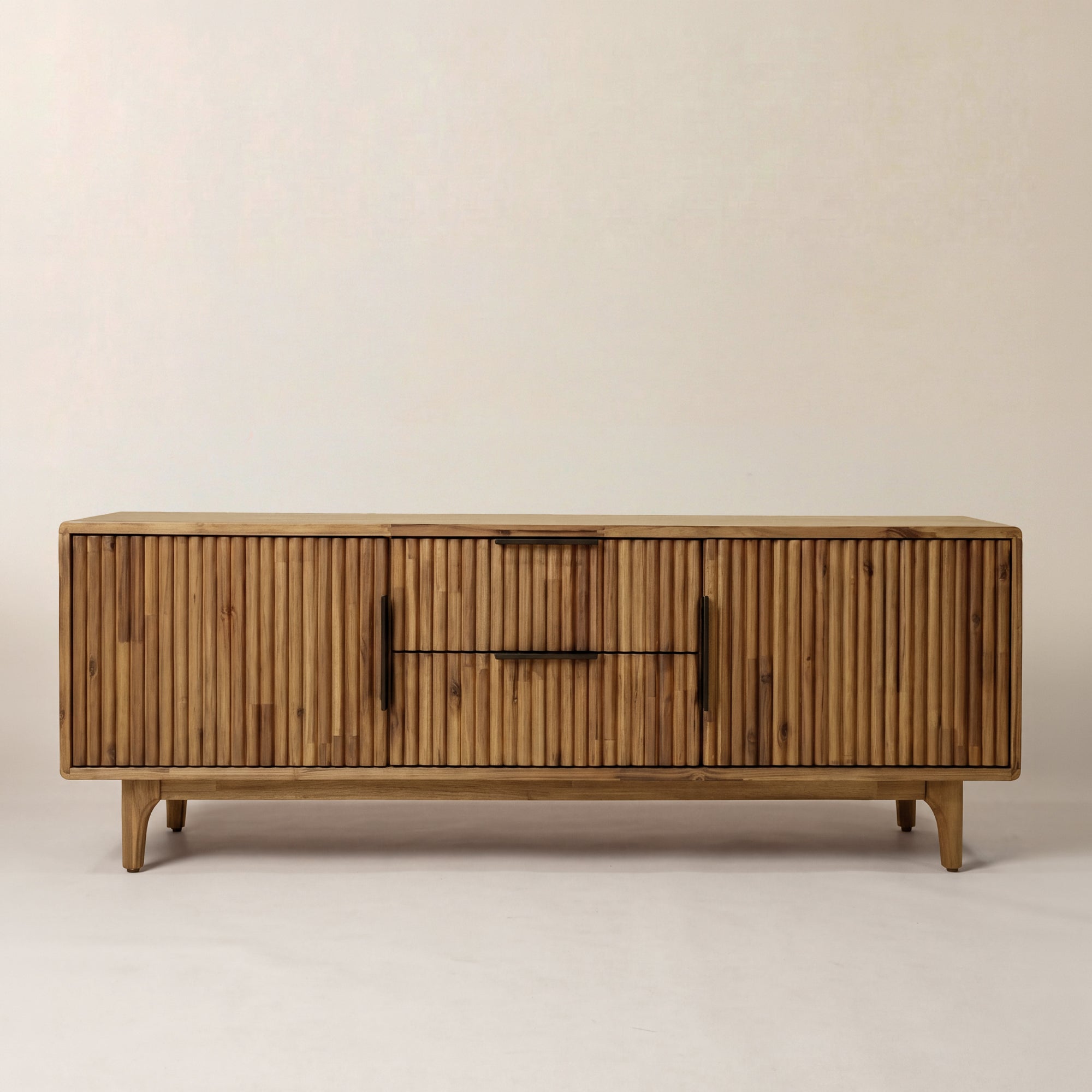 Bosk Wood Fluted TV Stand