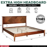 Panthera Platform Bed Frame With Headboard