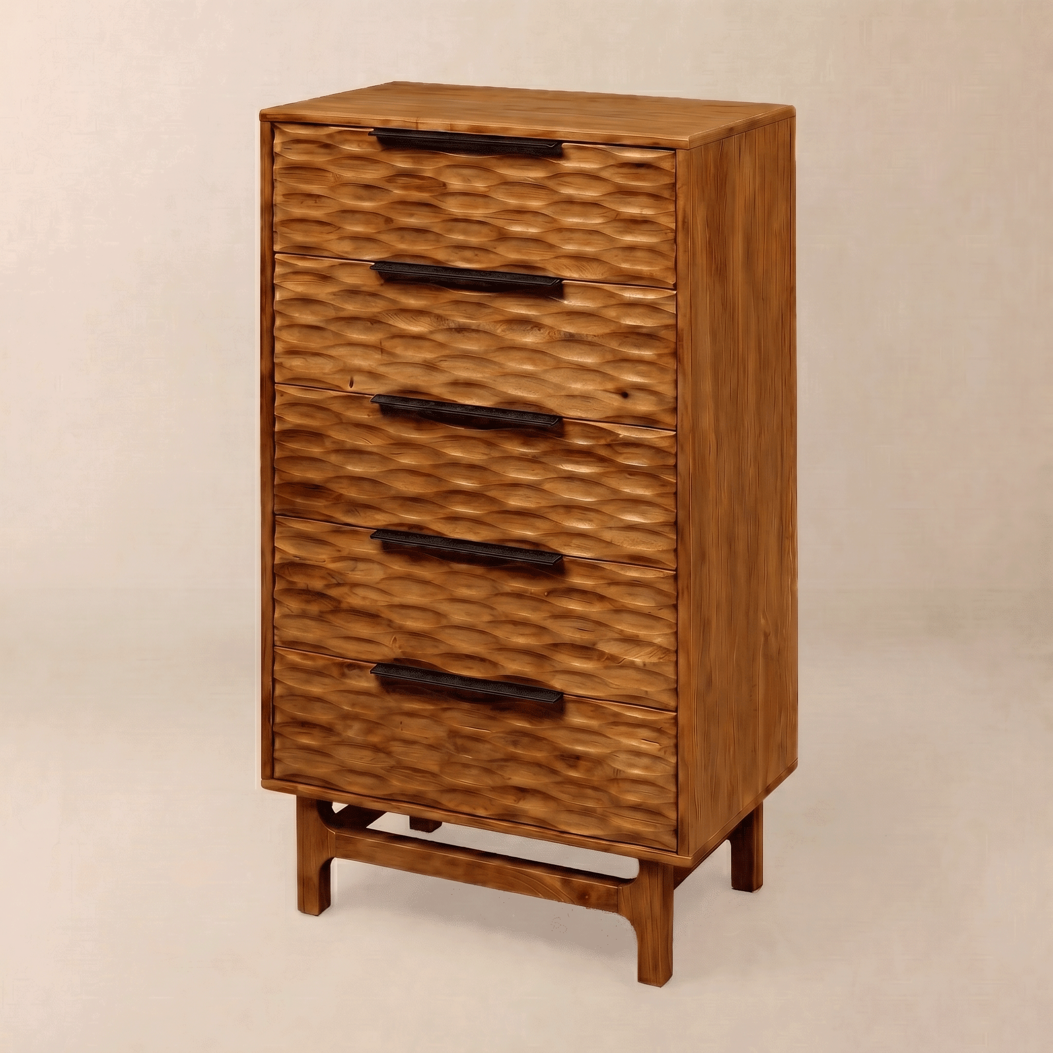 Elara Solid Wood Dresser with 5 Drawers