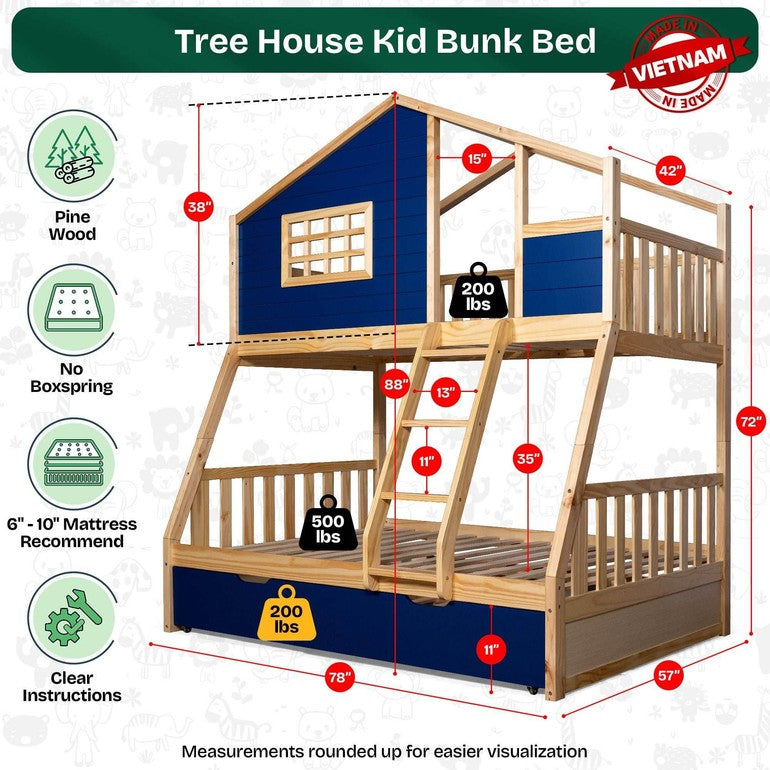 Treehouse Kid Bunk Bed - DH International Trading Inc.