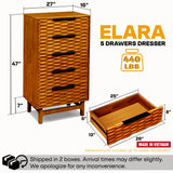 Elara Dresser with 5 Drawers