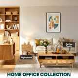 Acacia Elara 47.2” Rectangular Coffee Table with Drawers & Open Storage