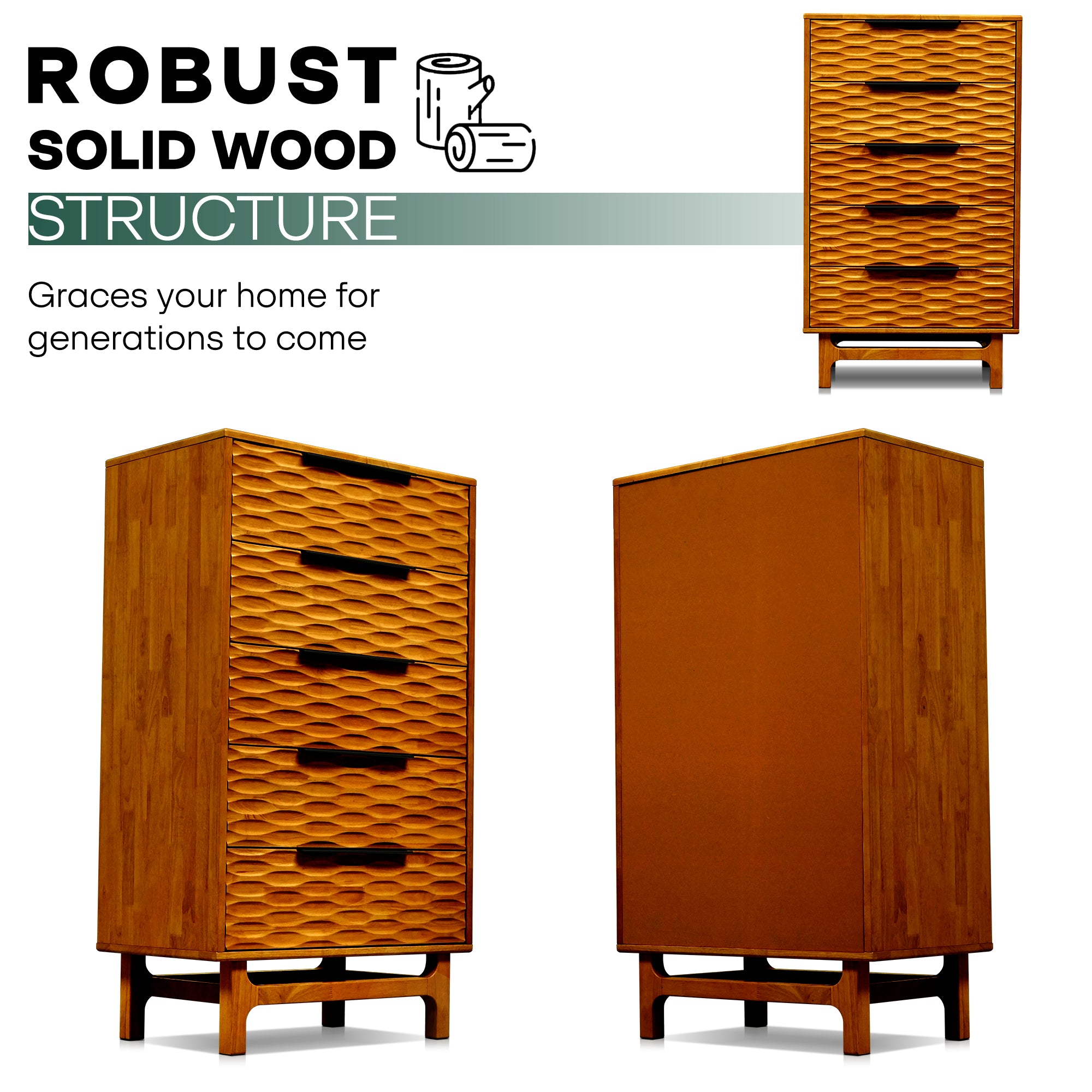 Elara Dresser with 5 Drawers