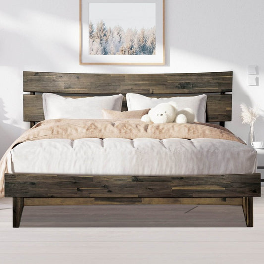 Aurora Deluxe Wood Platform Bed Frame - DH International Trading Inc.