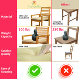 Tranquillo Solara Acacia Wood Outdoor Chairs Set of 2 with Cushions