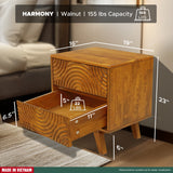 Harmony Nightstand with 2 Drawers