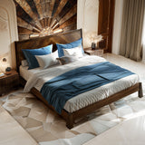 Sphinx Solid Wood Platform Bedframe With Headboard